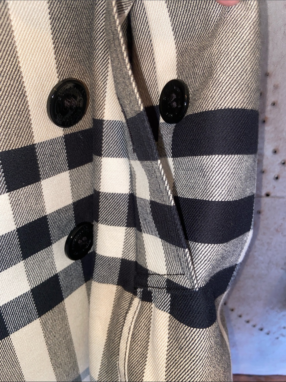 Burberry Plaid Trench Jacket Coat Size 6 - Picture 7 of 11